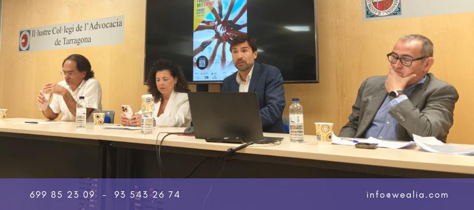 Jornada de Dret Esportiu 2025 organitzada pel Col·legi d’Advocats de Tarragona